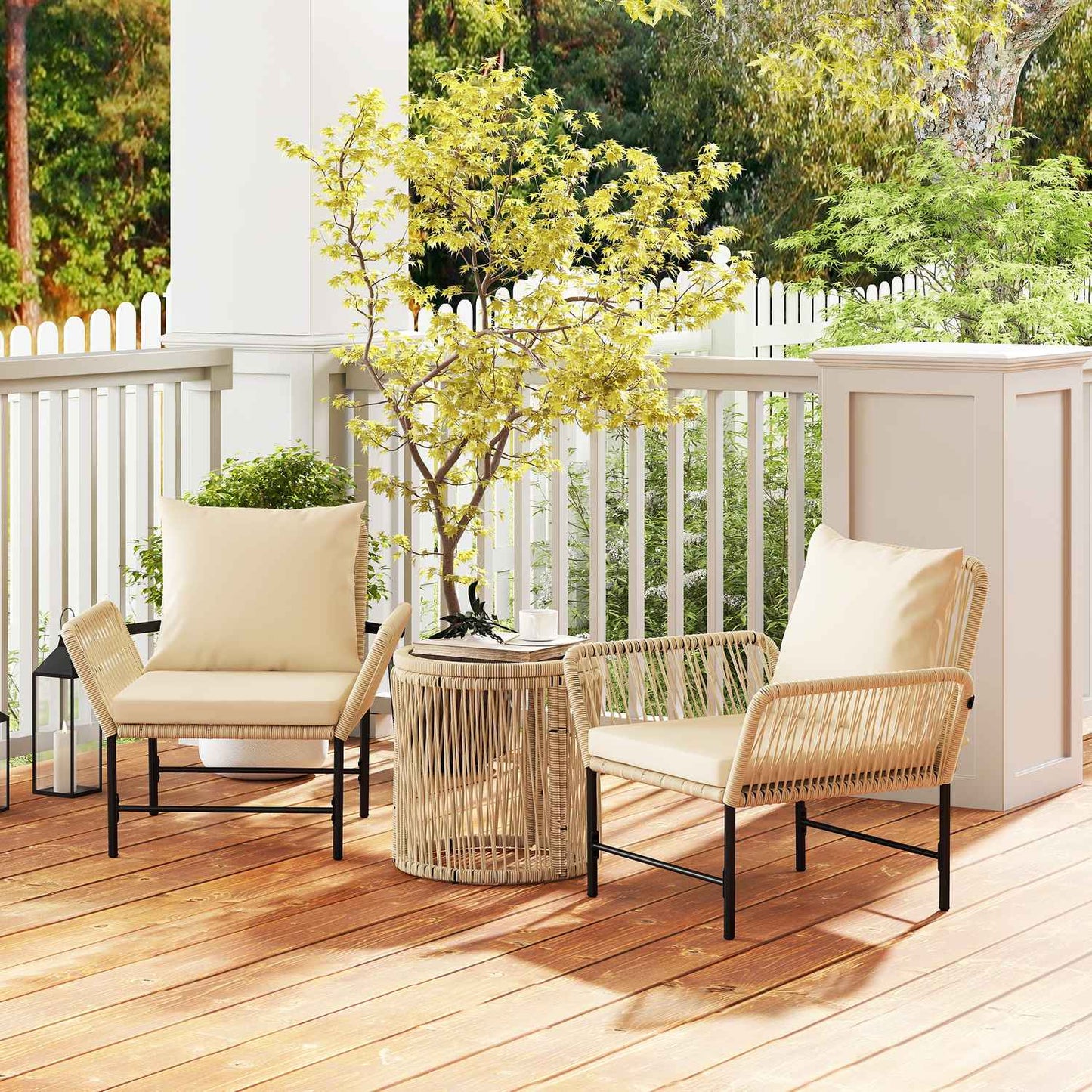 Outdoor balcony Garden furniture set, 3-piece, weatherproof