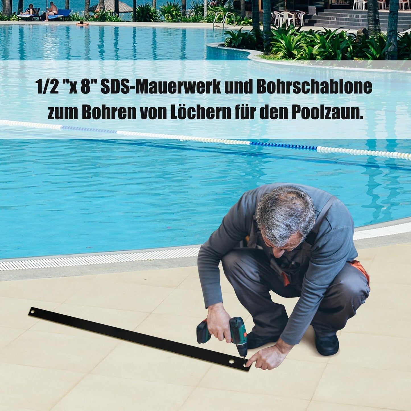 Pool fence, child protection fence, protective fence, pool protection fence, pond fence 366 x 122 cm