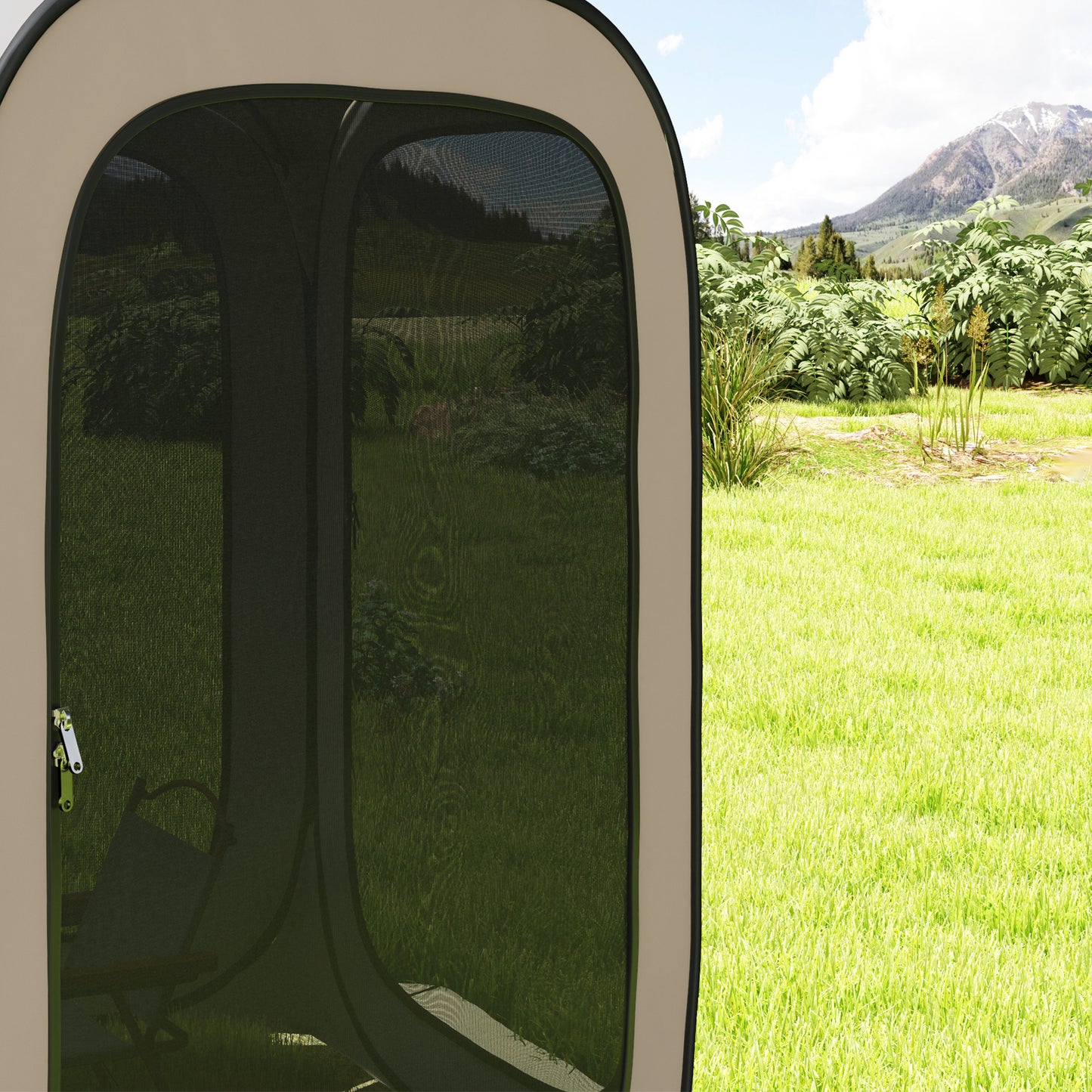 Pop-Up Camping Tent, Portable, UPF50+ Protection, Mesh Sides