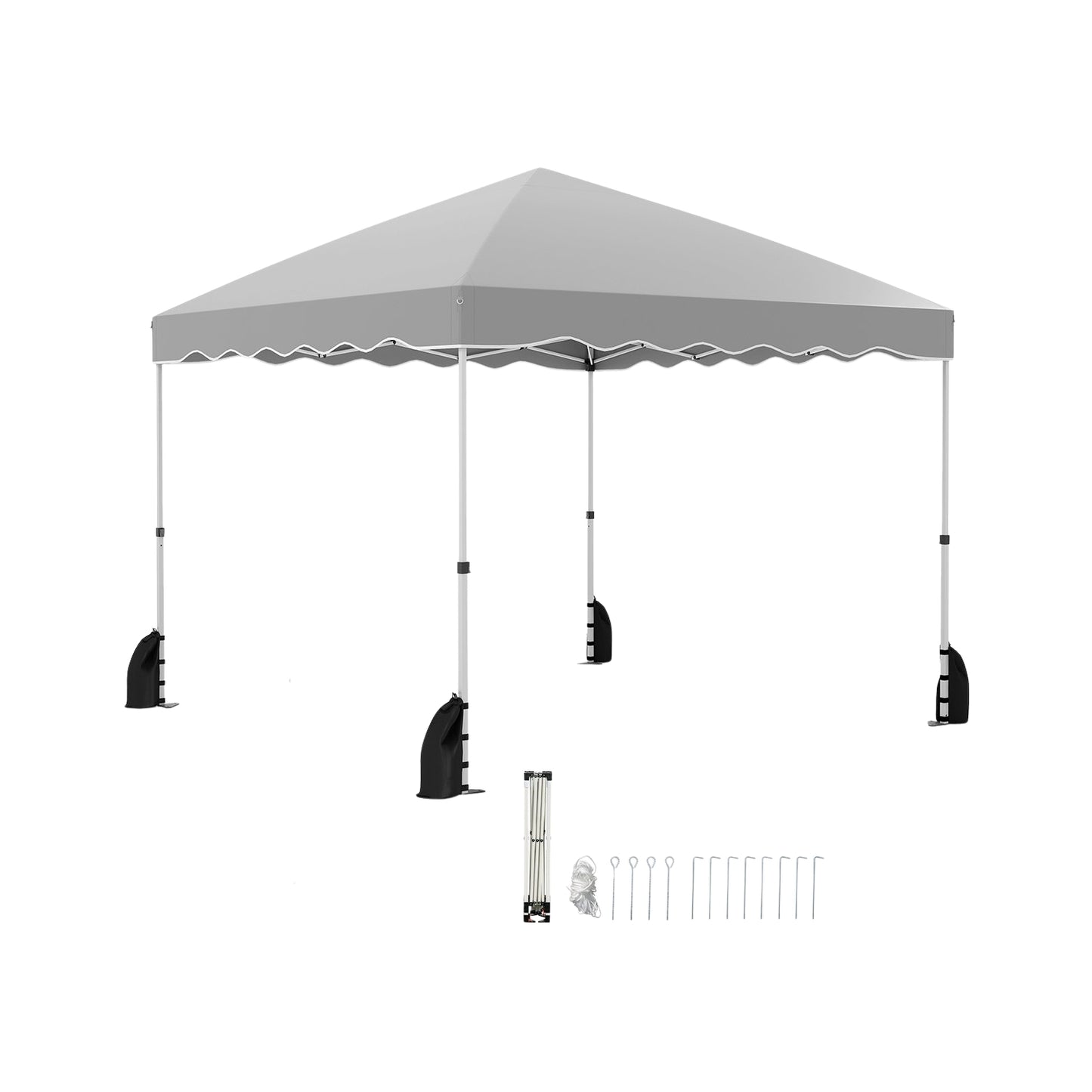Pop-Up Canopy Tent 3x3m, Waterproof, Portable with Accessories
