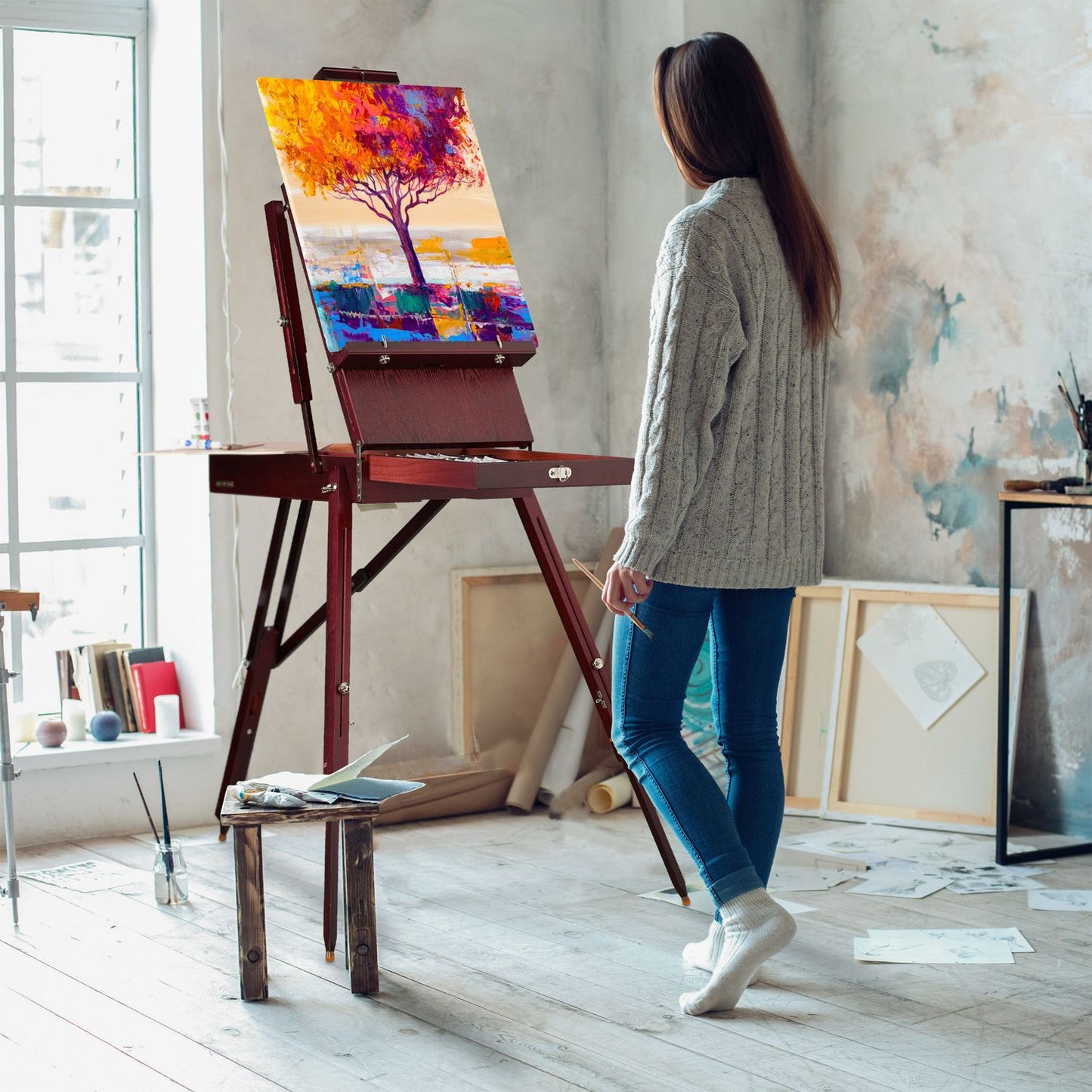 Portable Easel with Accessories