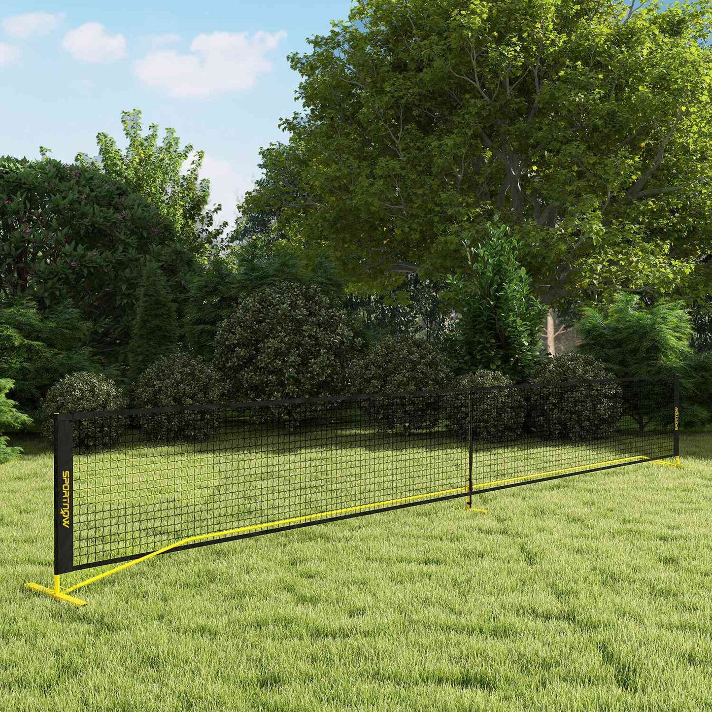 Portable Pickleball Net 6.7m with metal frame and carrying case