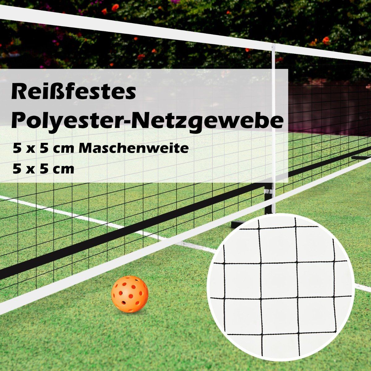 Portable Pickleball Net with Metal Tubes Strong Polyester Net & Oxford Cloth Carry Bag Weatherproof Sports Net 670cm Long