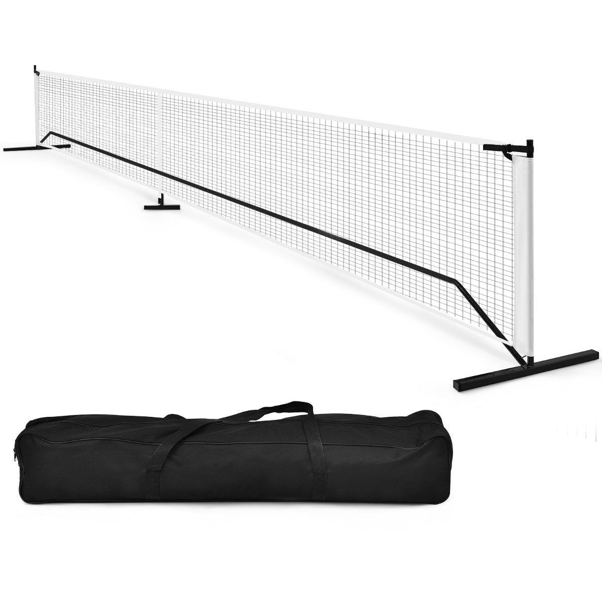 Portable Pickleball Net with Metal Tubes Strong Polyester Net & Oxford Cloth Carry Bag Weatherproof Sports Net 670cm Long
