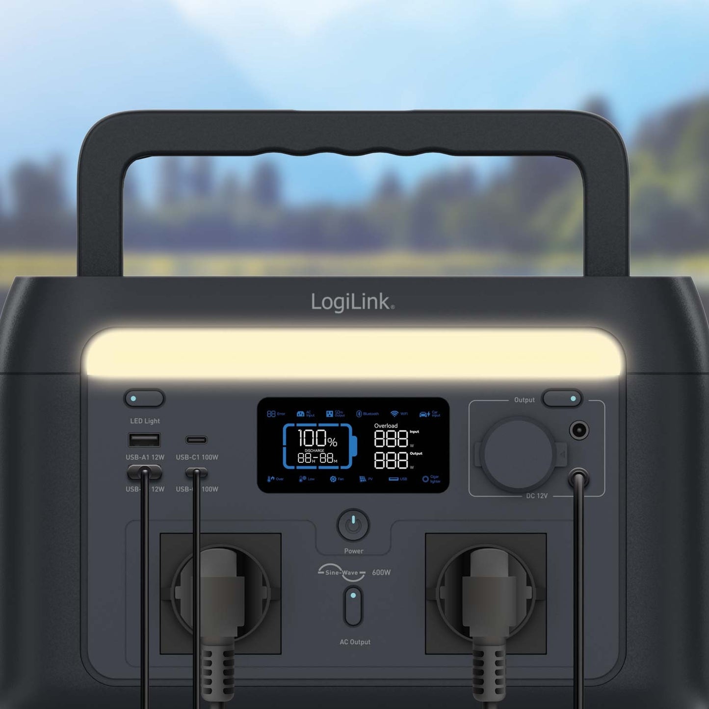 Portable Power Station 600W, 512Wh, Tuya-Compatible