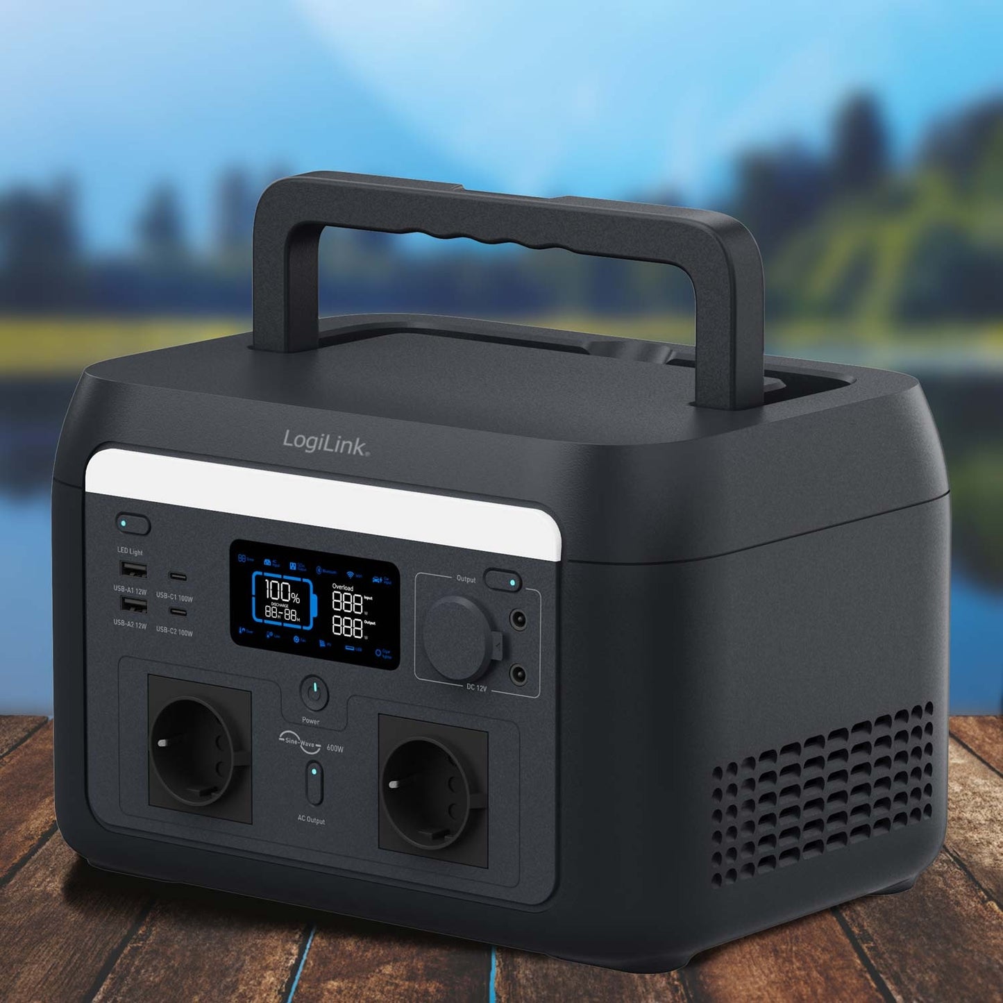 Portable Power Station 600W, 512Wh, Tuya-Compatible