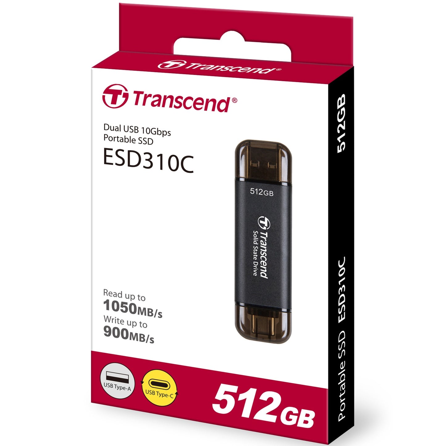 Portable SSD ESD310C USB-C 512 GB (R1050/W950) Black