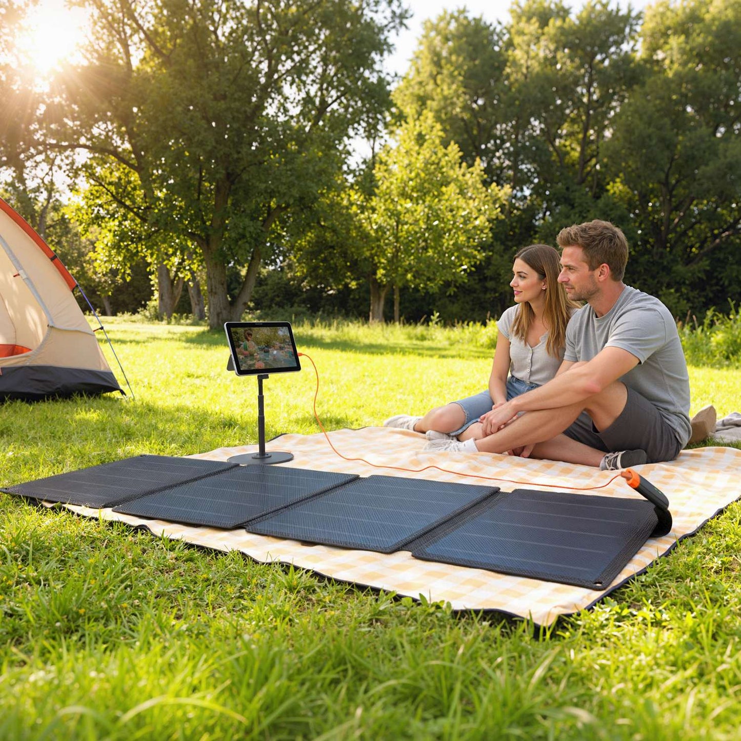 Portable Solar Panel, 36W Fast Charge, Waterproof, Foldable