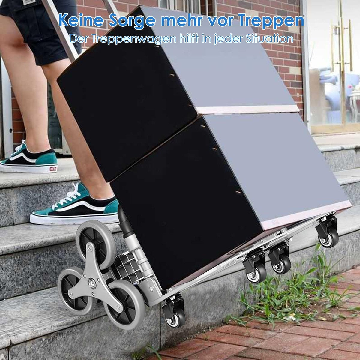 Portable foldable hand truck hand truck transport truck sack truck black + silver