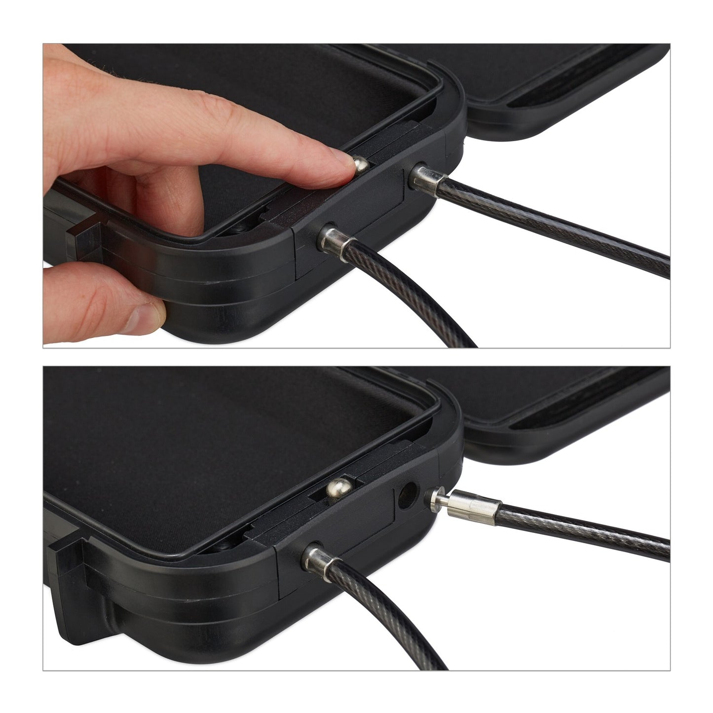 Portable security box with combination lock