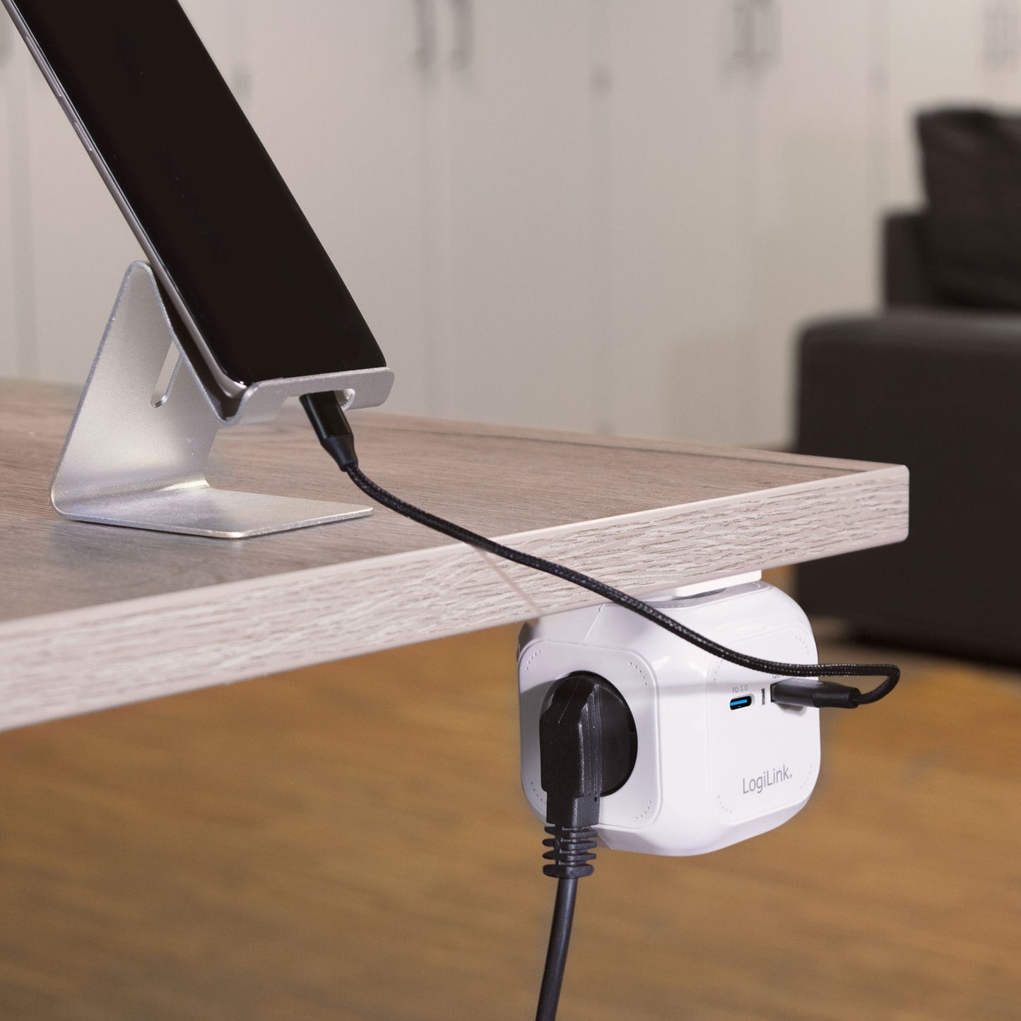 Power Cube Multi-branch socket + USB-A/USB-C PD 20W