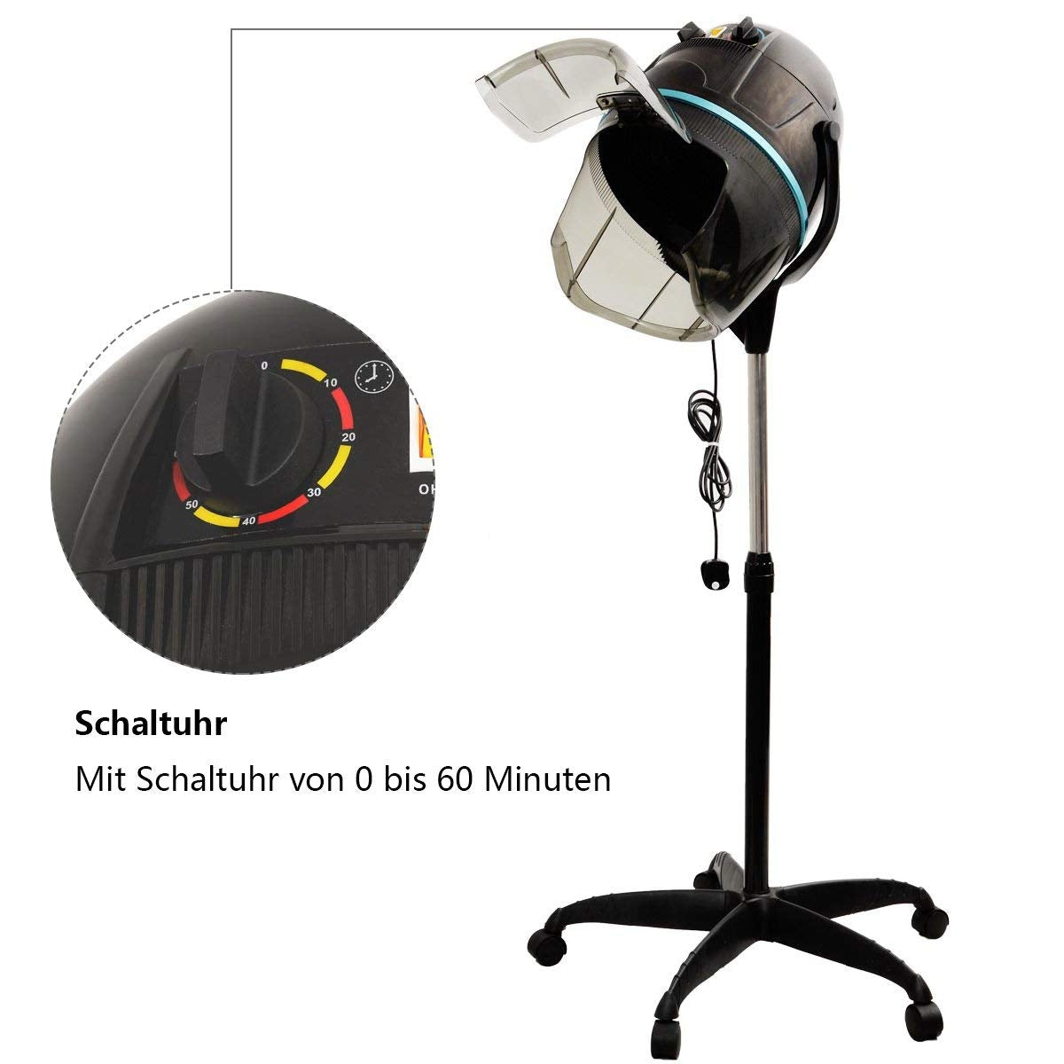 Professional hair dryer hood hair drying hood salon hairdresser stand height adjustable