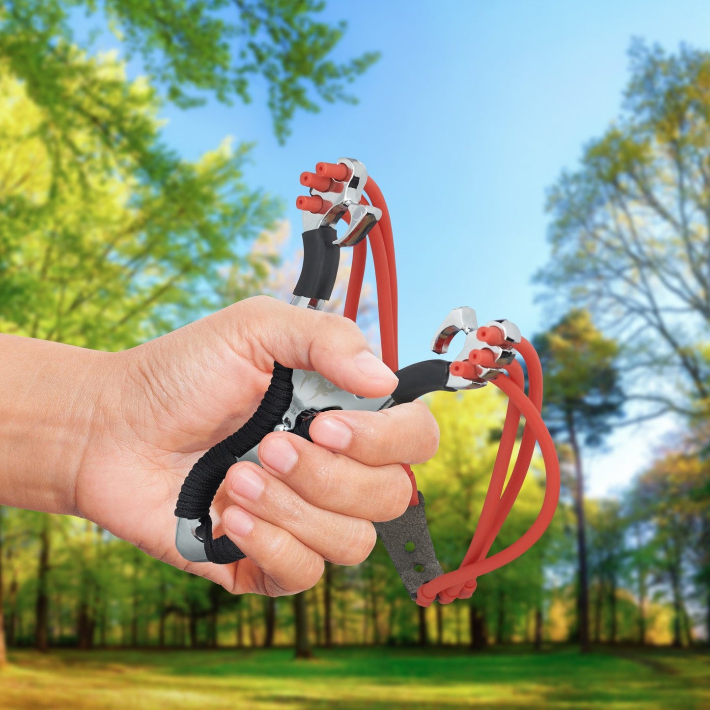 Professional slingshot with latex bands
