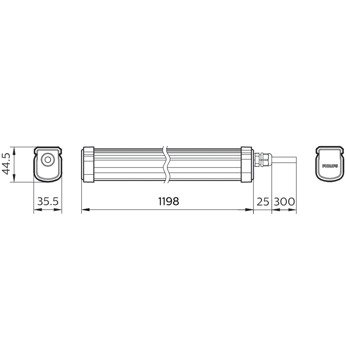 ProjectLine Ceiling lamp 120cm 34W 3400lm IP65