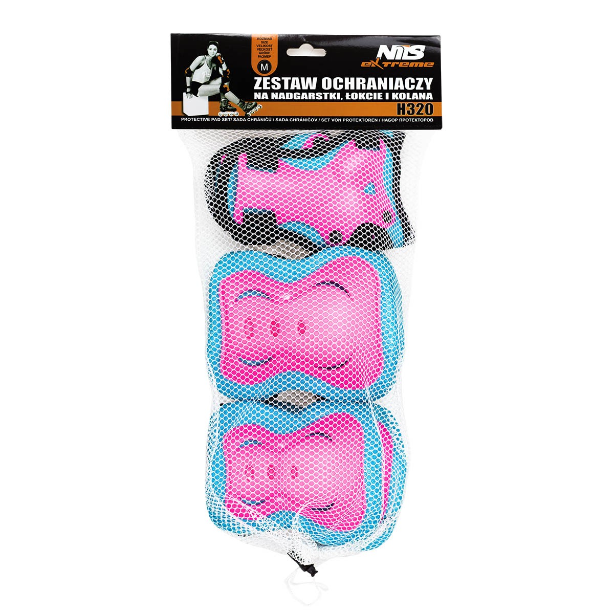 Protective Gear Set, Size XL, Light Blue/Pink