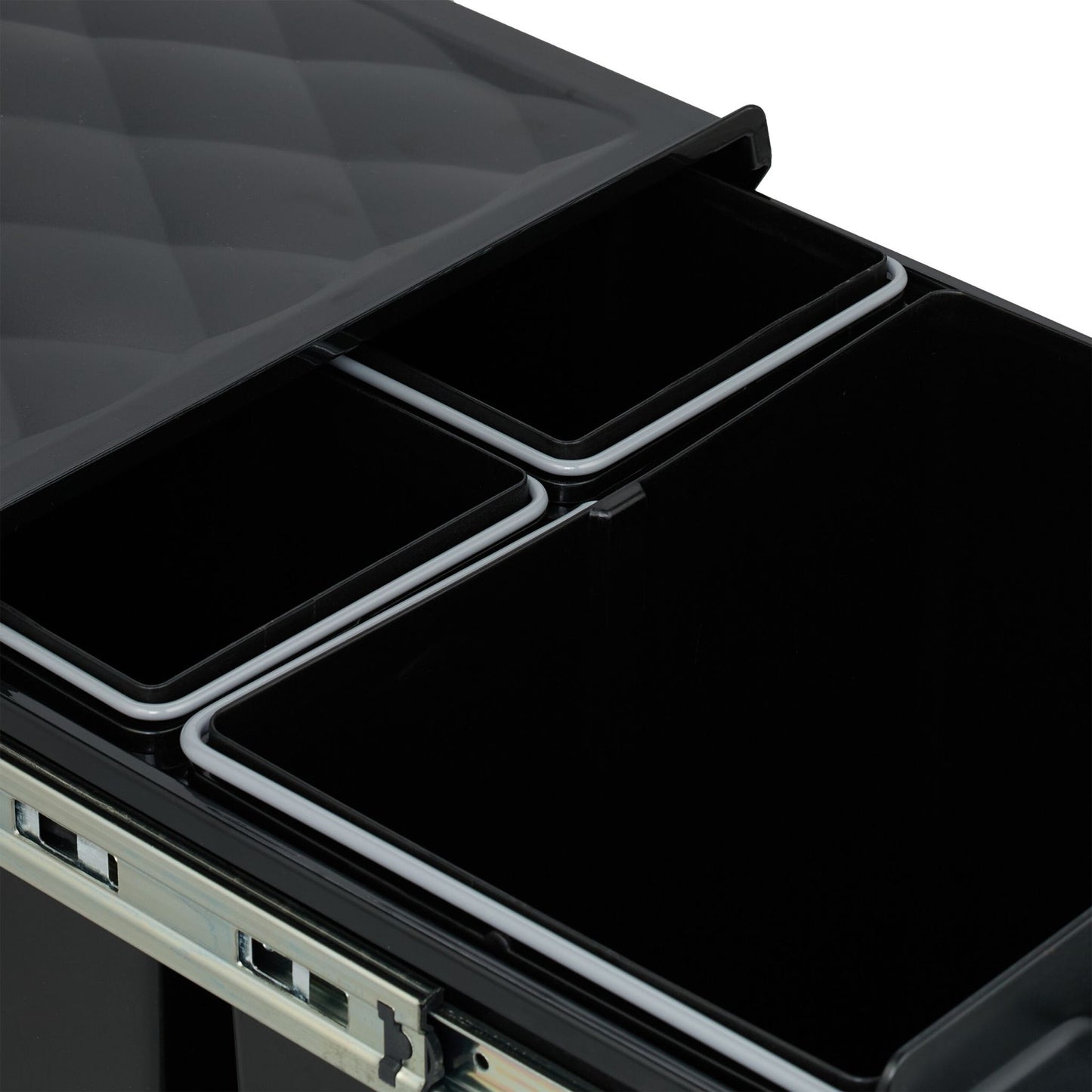 Pull-Out Kitchen Waste Bin with Odor-Blocking Lid