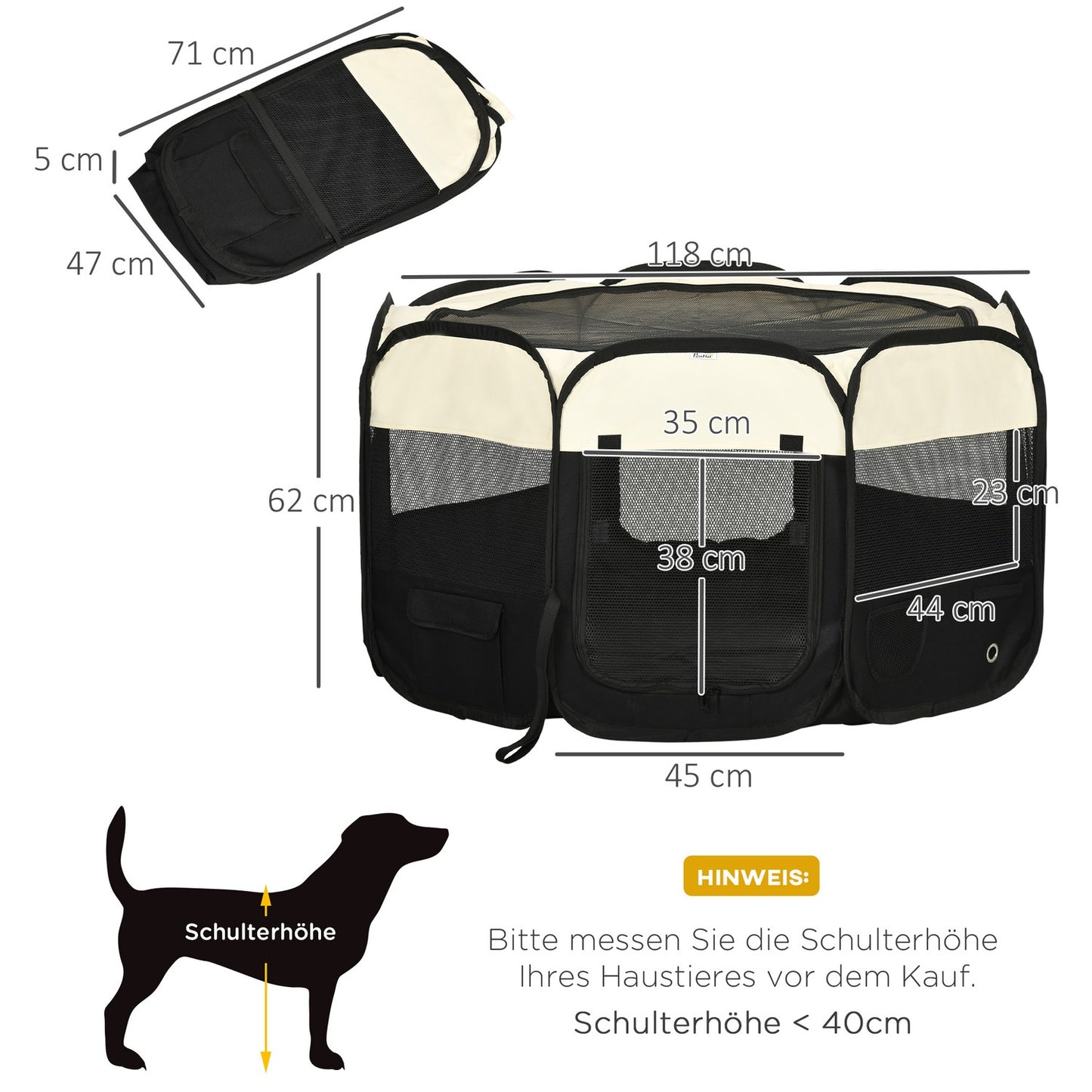 Collapsible Puppy Crate - Waterproof Outdoor Cover