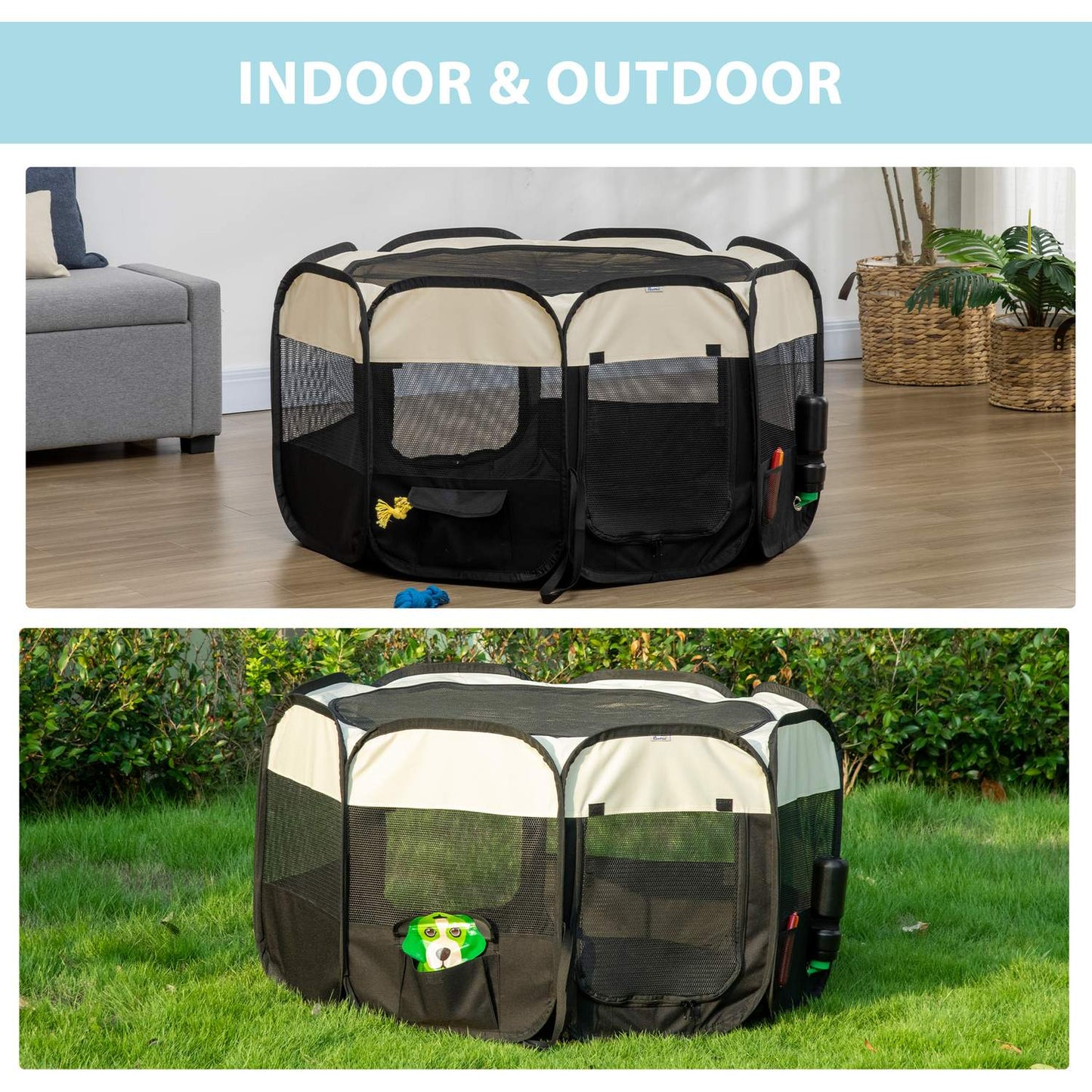 Collapsible Puppy Crate - Waterproof Outdoor Cover