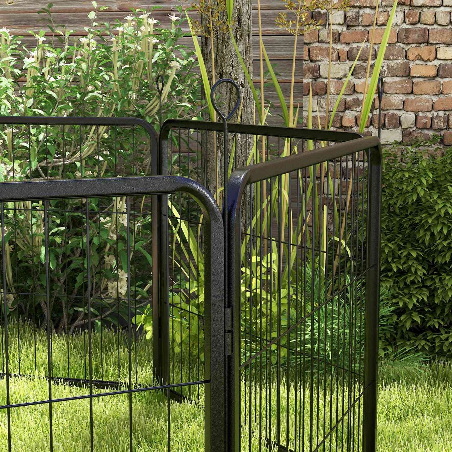Puppy playpen Outdoor enclosure - 8 panels, door, 60x80 cm