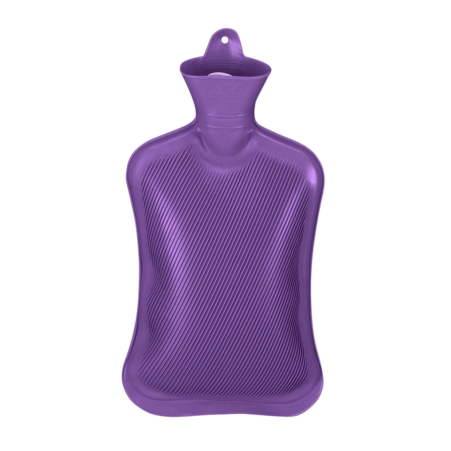 Purple Hot Water Bottle 2L, Leak-Proof, Pain Relief