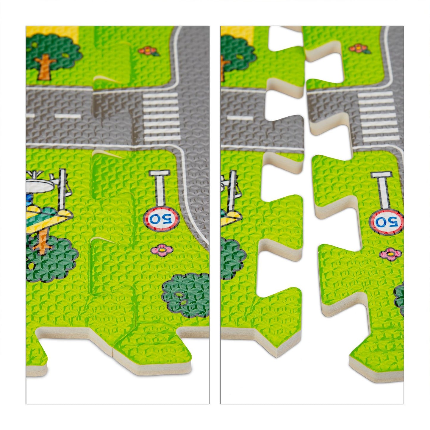 Puzzle Mat Road with Animals