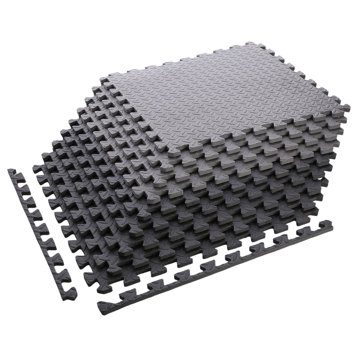 Puzzle Mat for Gym Equipment, Dark Gray, 9 Pieces
