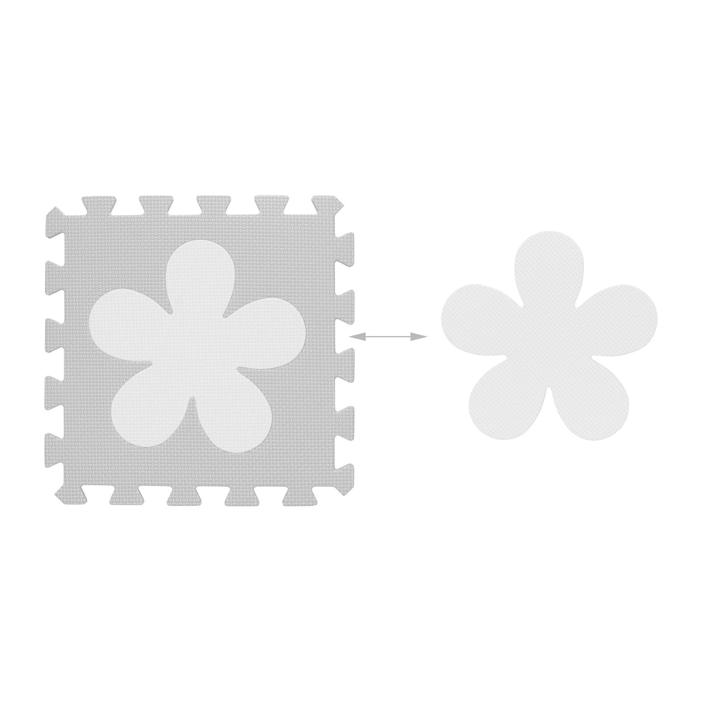 Puzzle mat floral pattern
