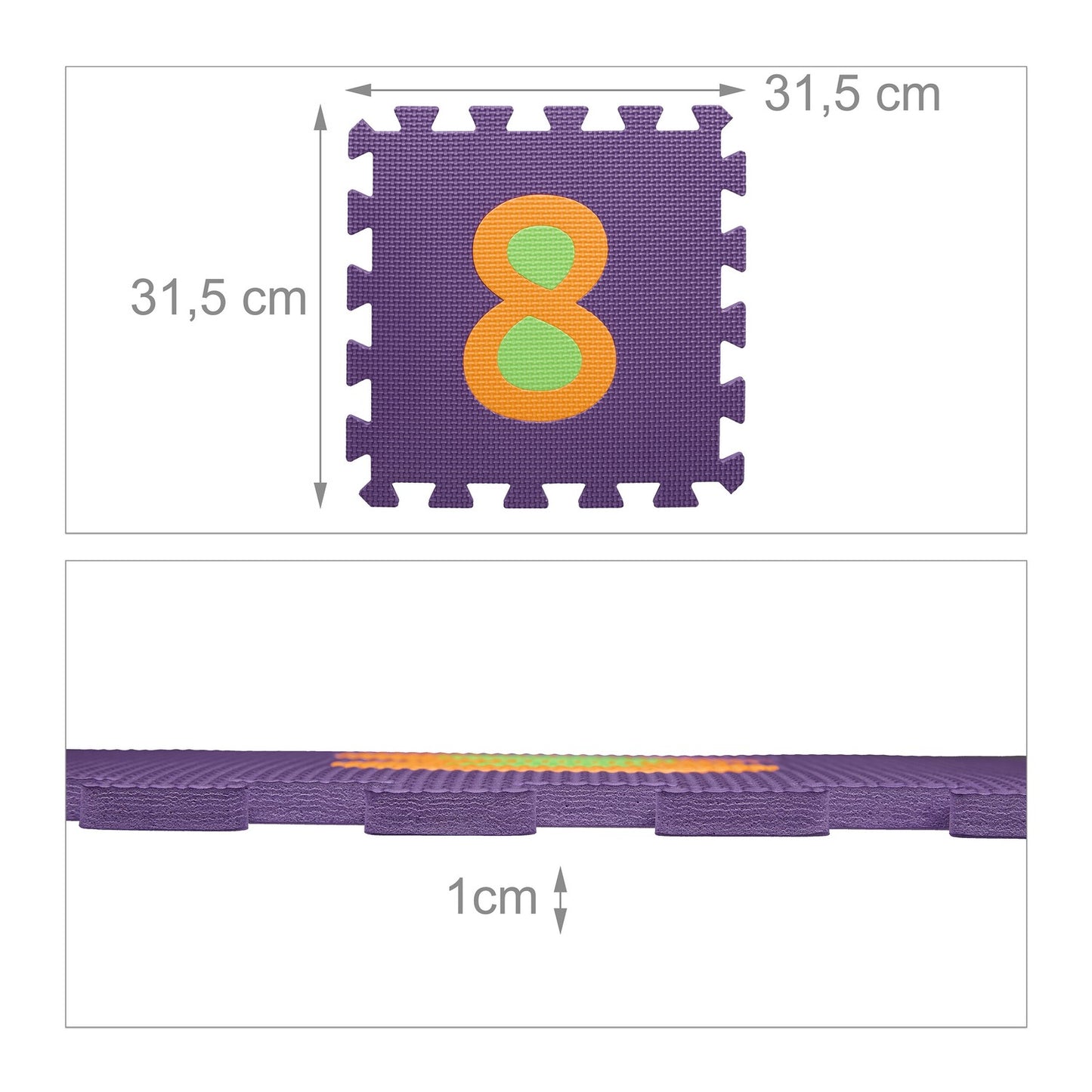 Puzzle mat with ABC and numbers