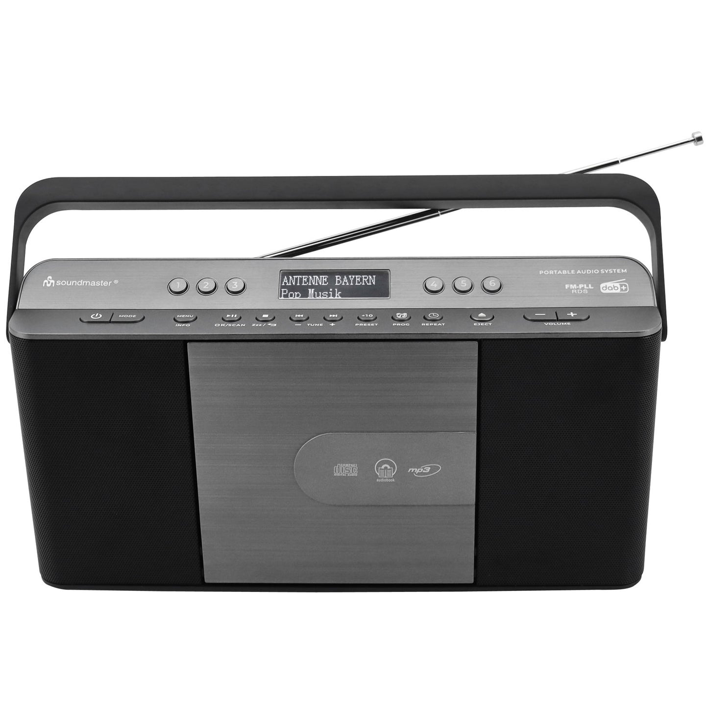 Radio Quick Select CD Portable RCD1870SW Black/Silver Grey