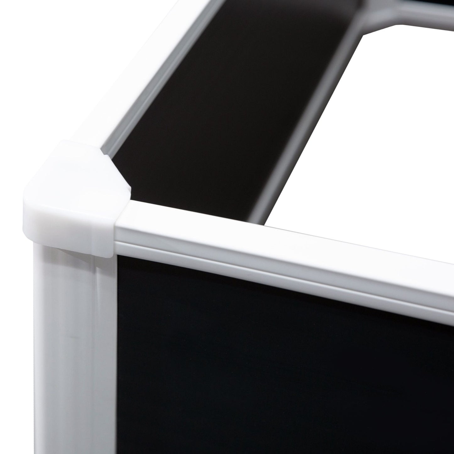 Flower box with raised bed with drainage - grey, plastic, 100x80x30 cm
