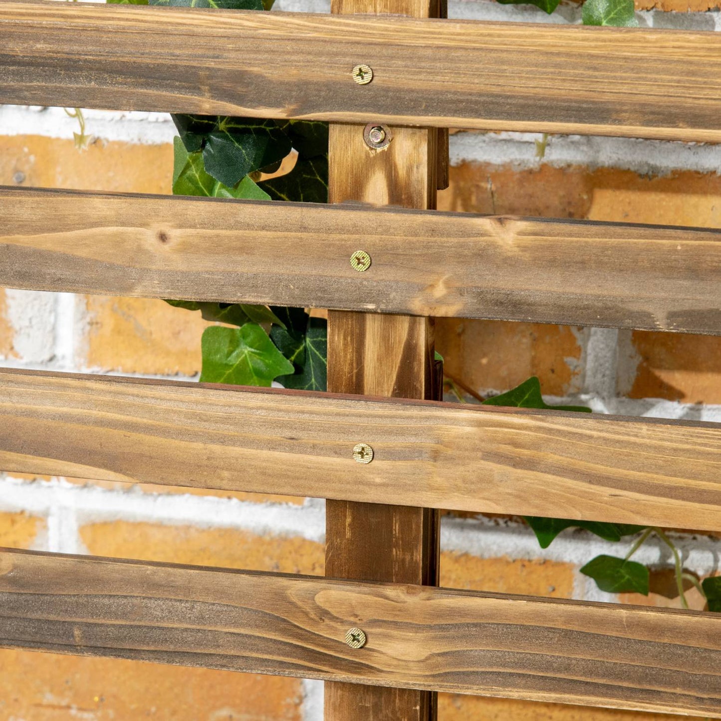 Raised bed pot with wheels & trellis, 65x31x147 cm