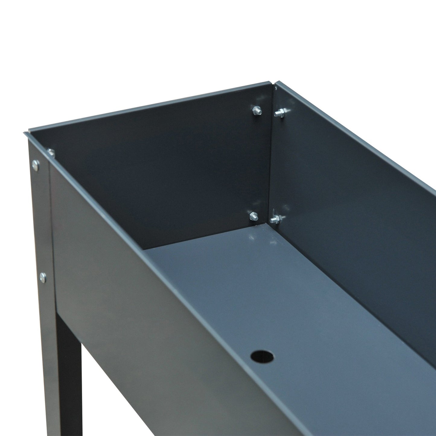 Metal garden bed - 100x30x80 cm, with drainage