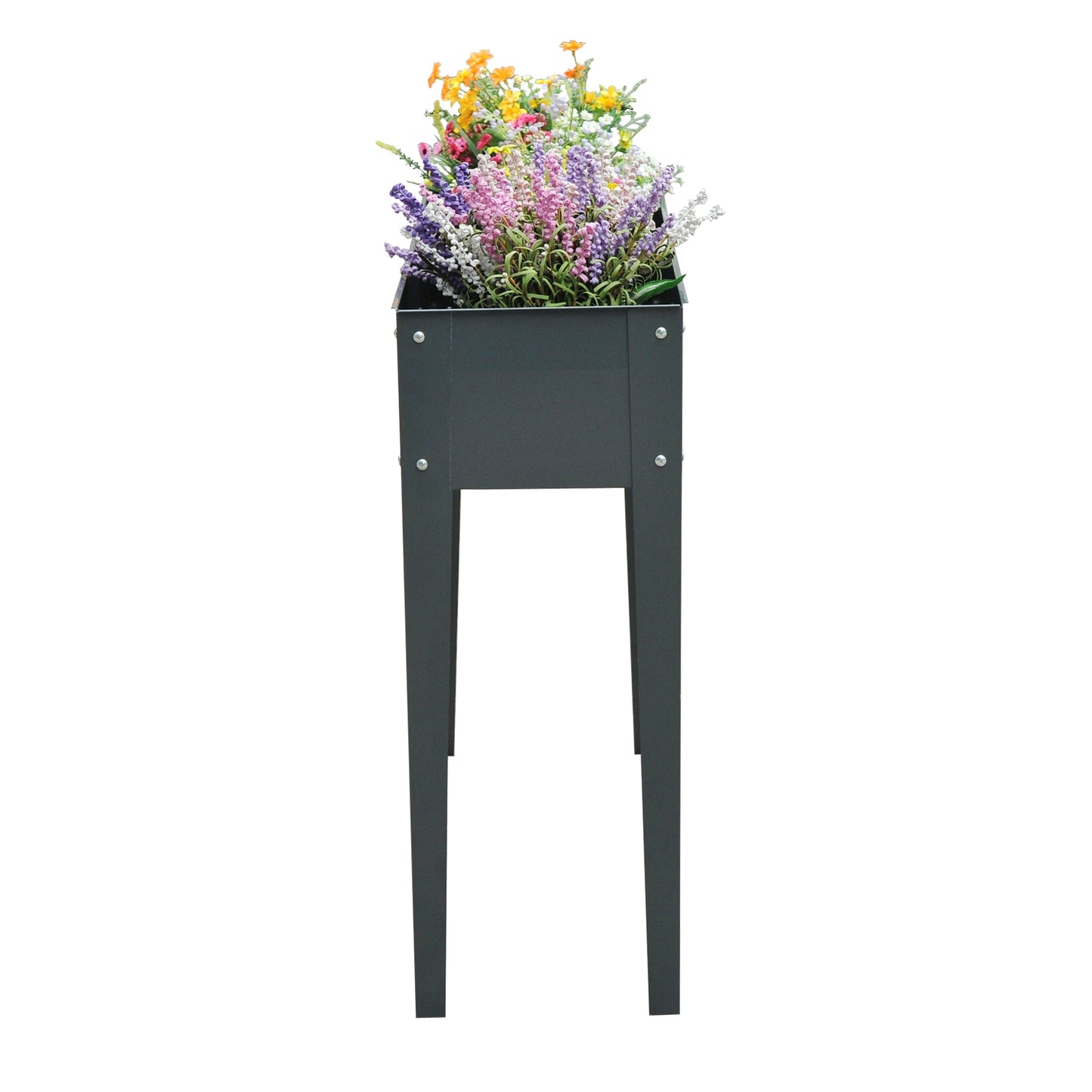 Metal garden bed - 100x30x80 cm, with drainage
