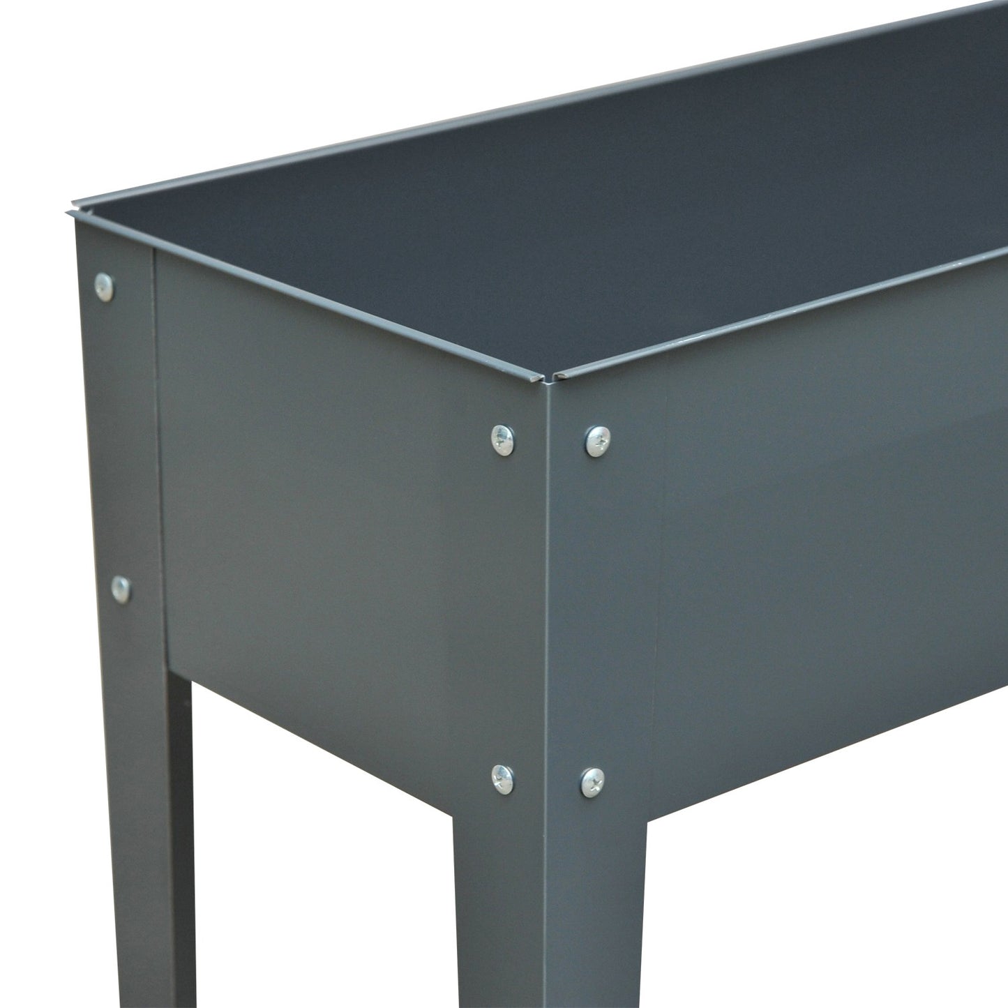 Metal garden bed - 100x30x80 cm, with drainage