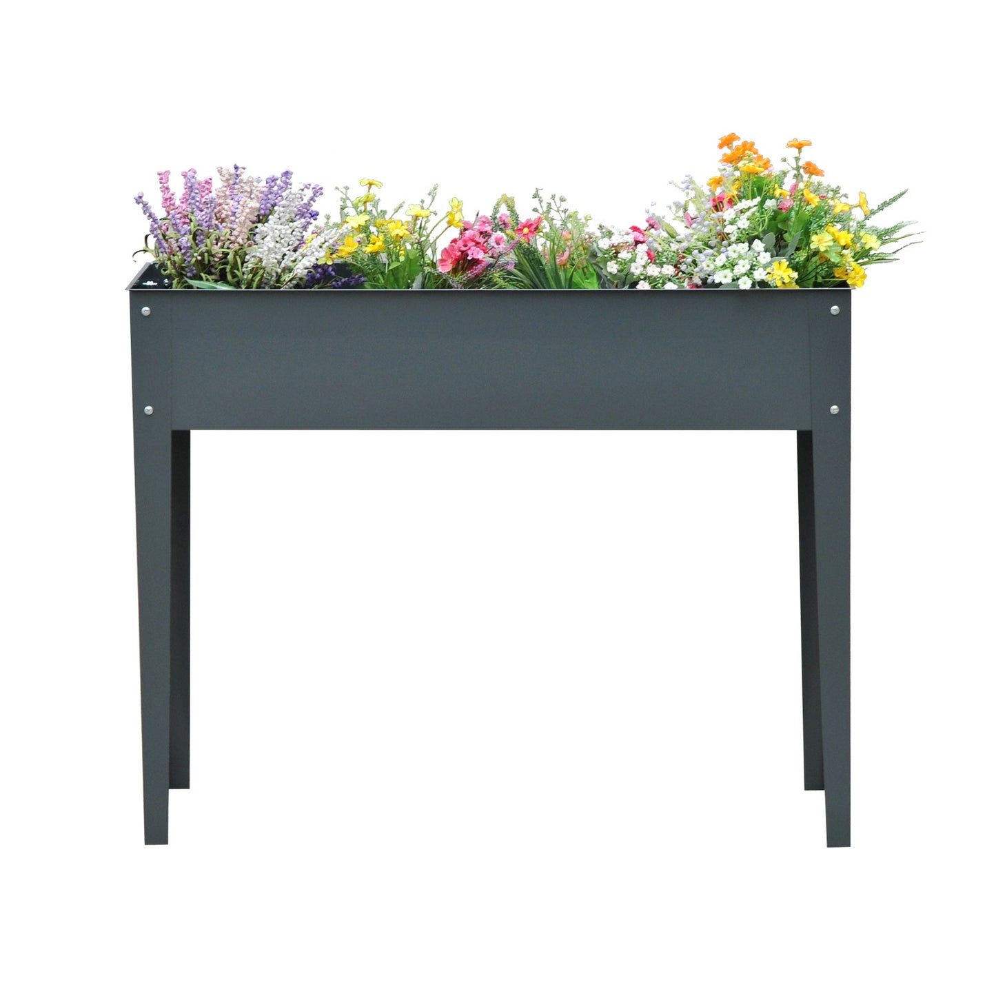 Metal garden bed - 100x30x80 cm, with drainage