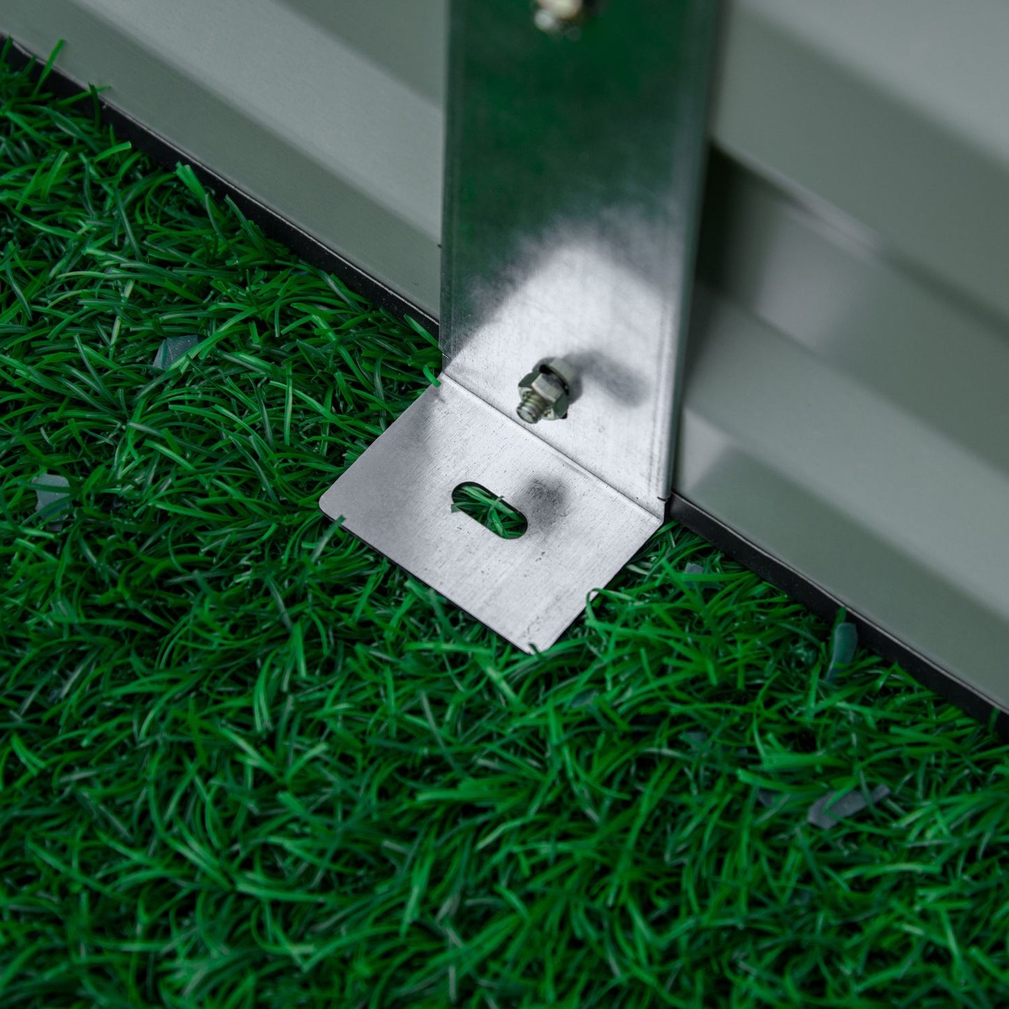 Steel garden bed - 241x90.5x30 cm, Grey