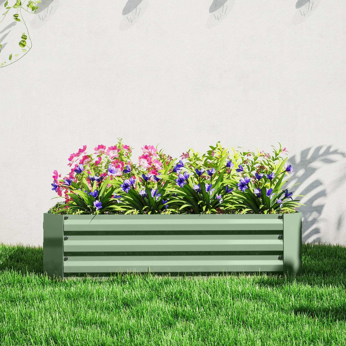 Steel garden bed, stackable, 120x90x30 cm