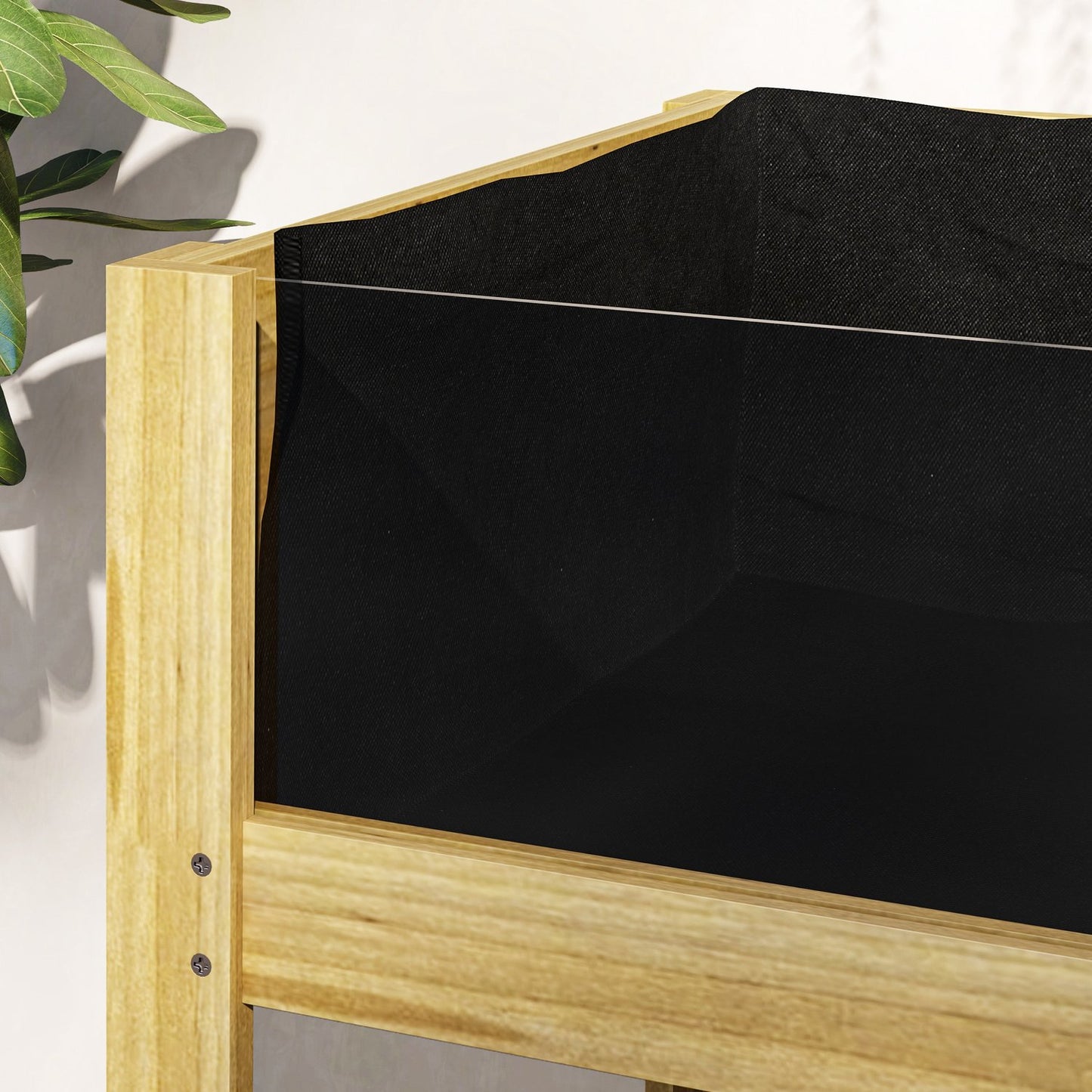 Raised vegetable bed with acrylic panels, 110x50x80 cm
