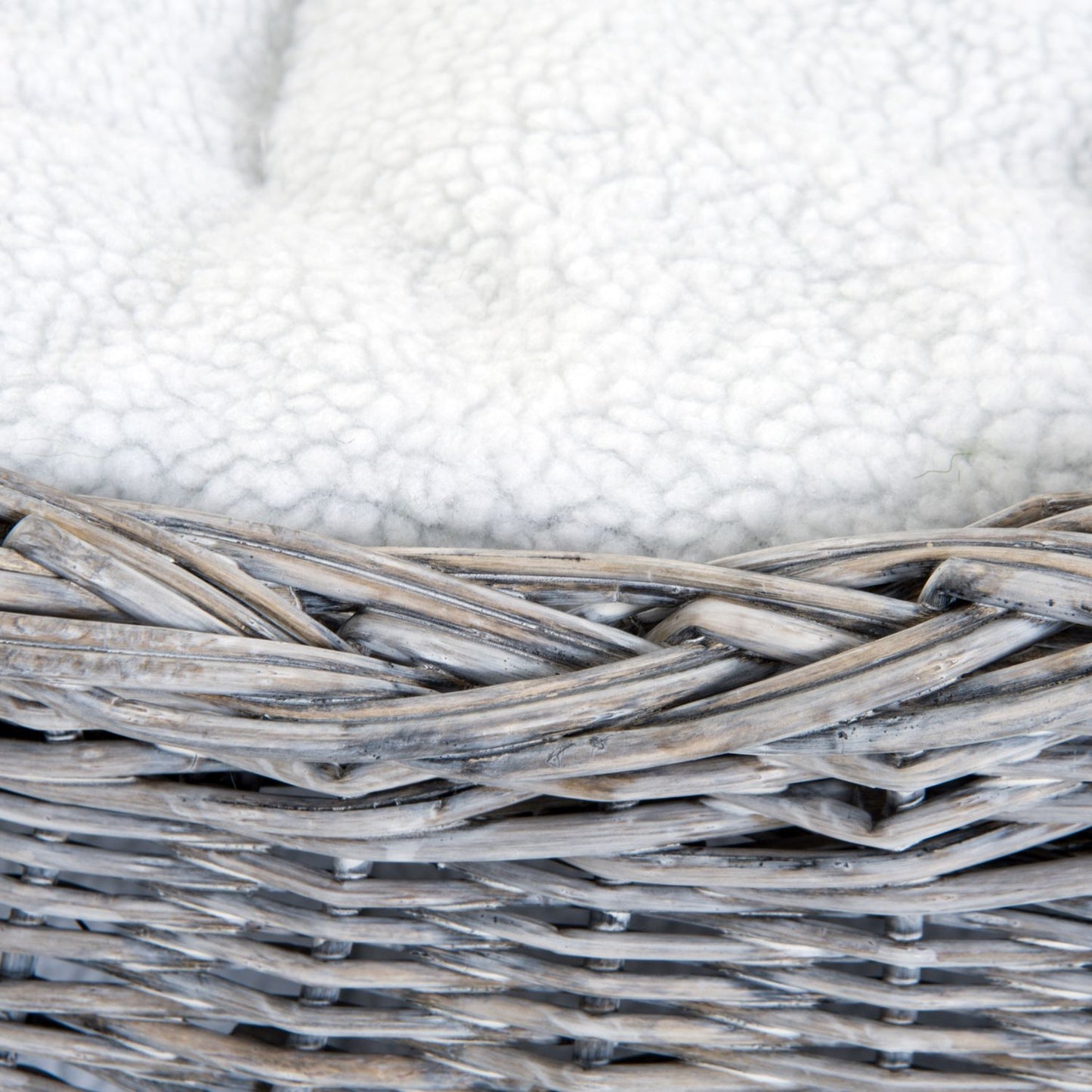 Rattan Cat Bed with canopy and cushion, water hyacinth
