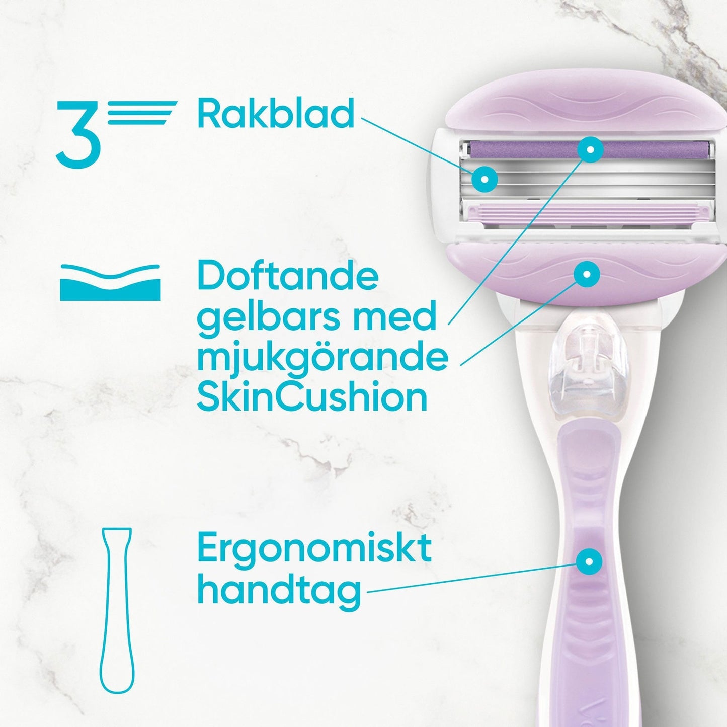 Razor Comfortglide Breeze + 4 razor blades