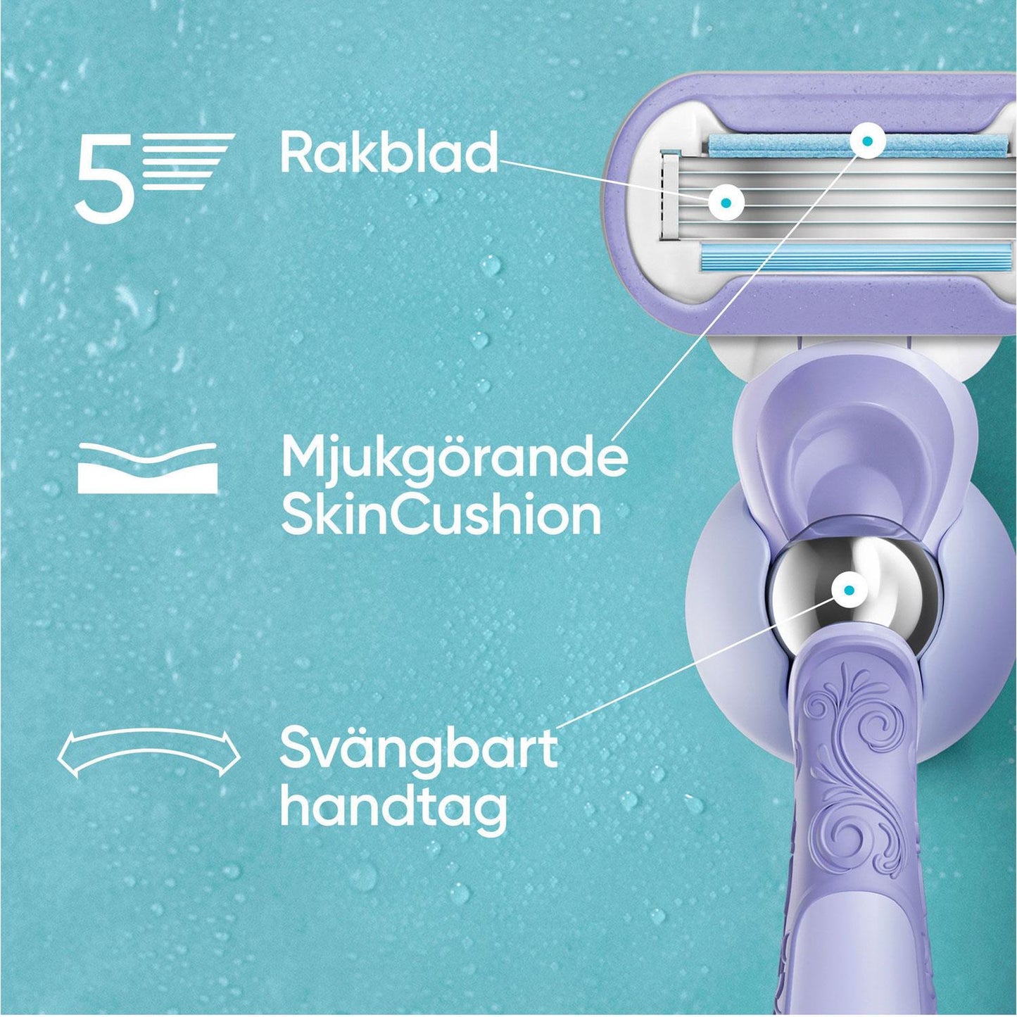 Razor Extra Smooth Swirl + 1 razor blade
