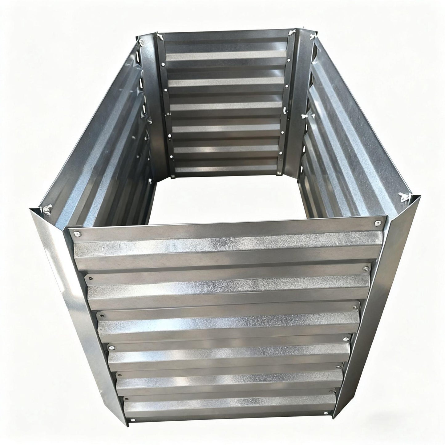 Rectangular Metal Planter – Raised Garden Bed, Galvanized