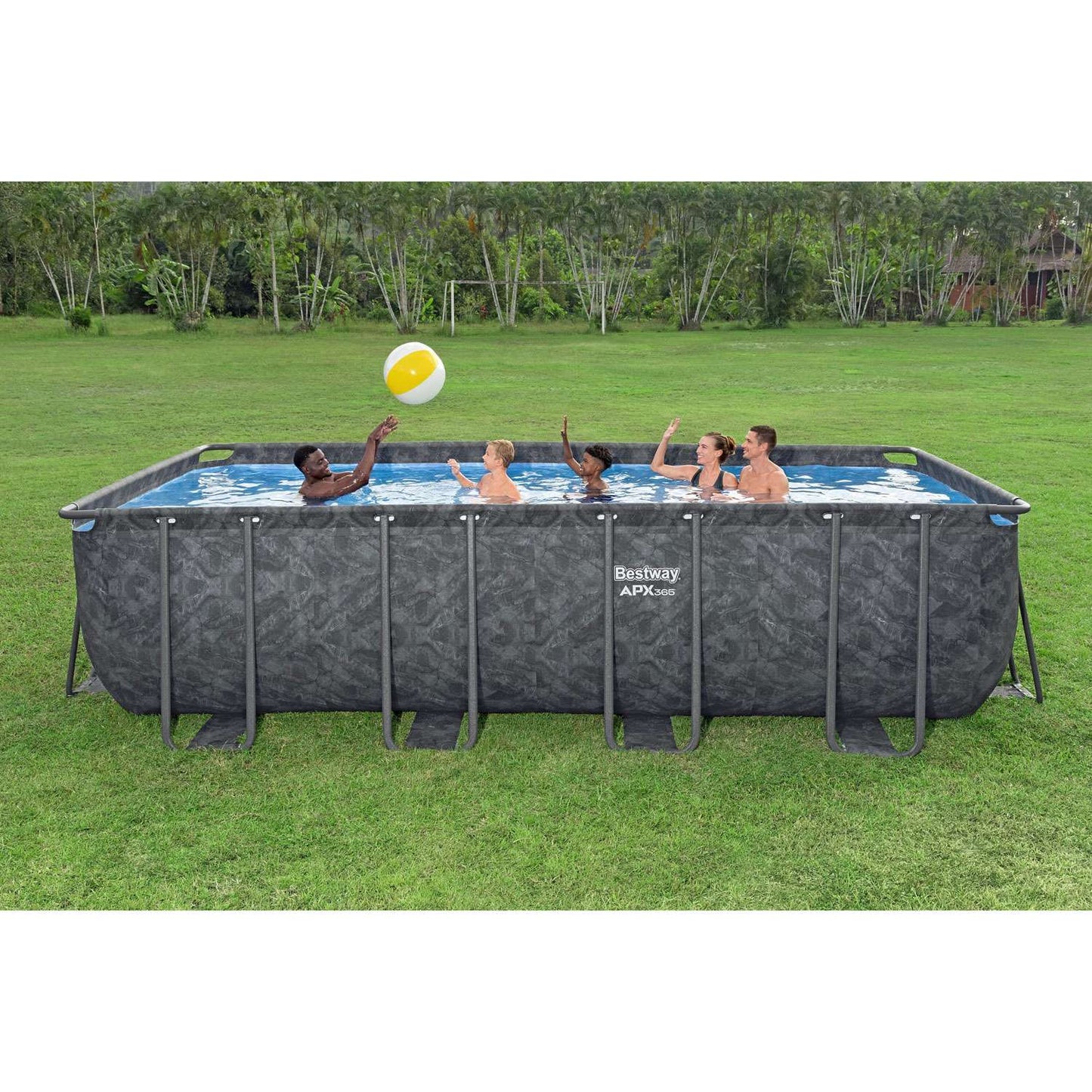 Rectangular Pool Set 5.49m x 2.74m x 1.32m, All-Season Use
