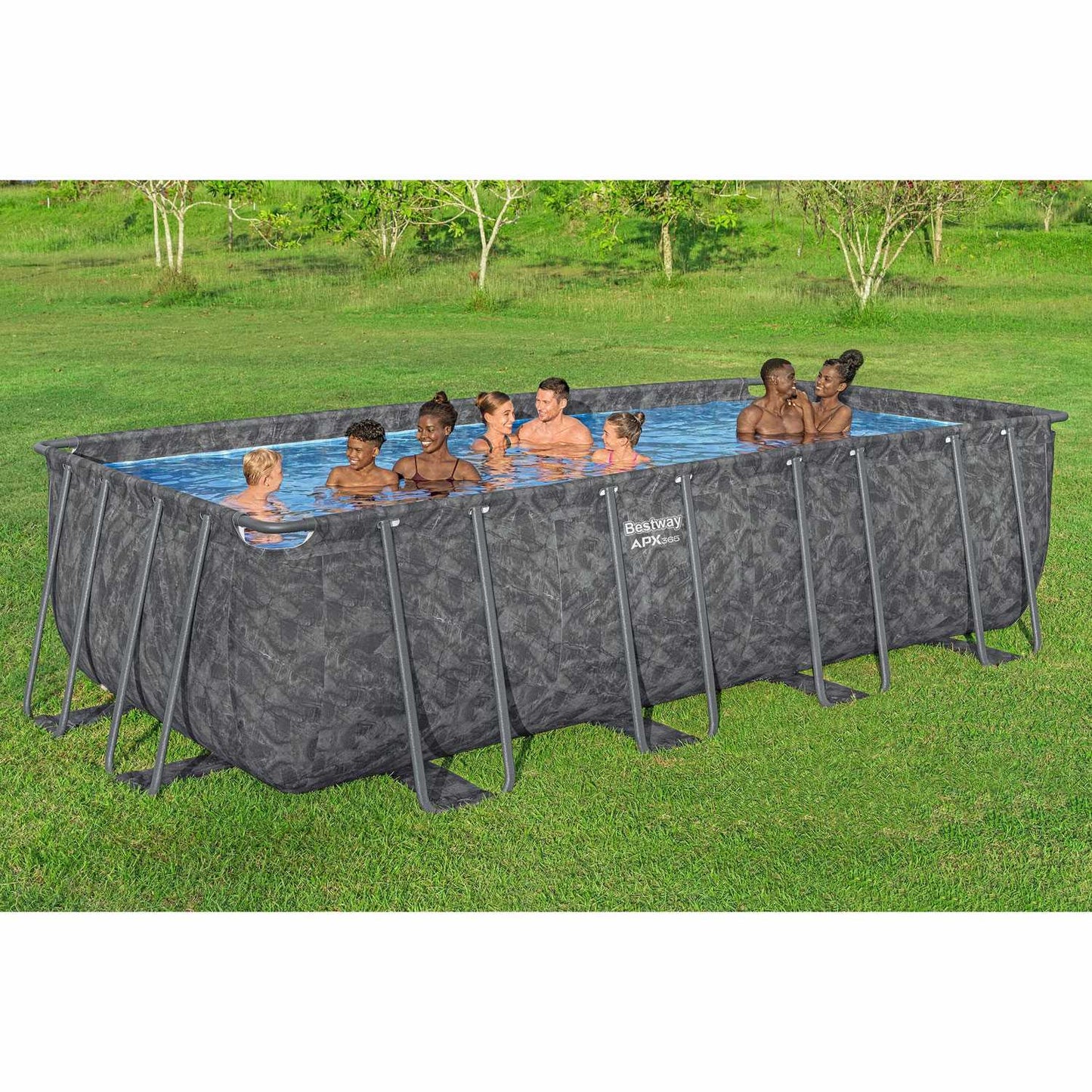 Rectangular Pool Set 5.49m x 2.74m x 1.32m, All-Season Use
