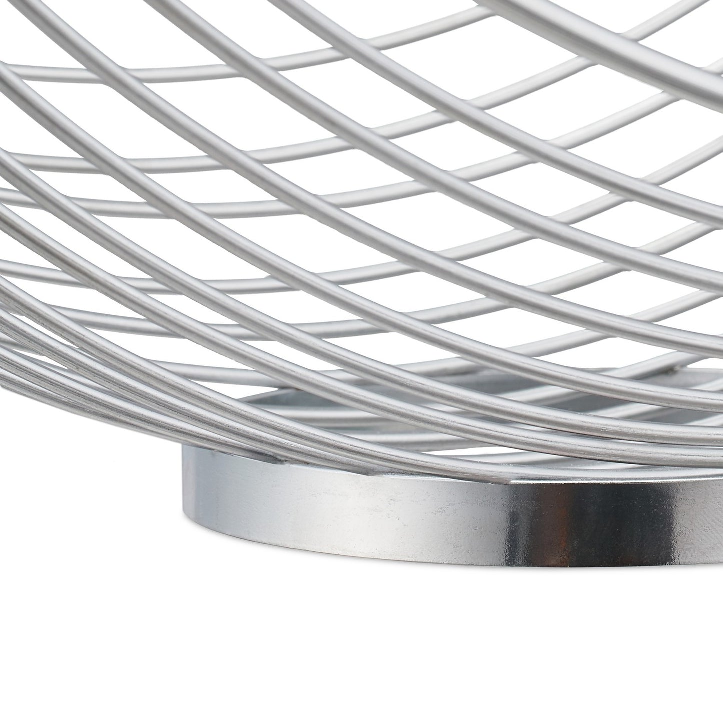 Rectangular fruit bowl in silver