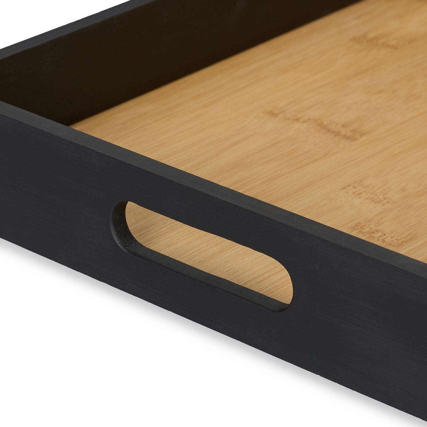 Rectangular tray in bamboo