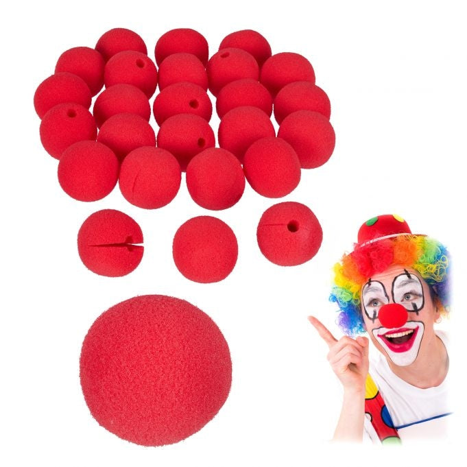 <p>Red clown noses transform any costume into a party hit, offering comfort and fun for both kids and adults. Perfect for entertainers or Halloween enthusiasts, these noses complete your look effortlessly.</p>
<ul>
<li>Enhance any clown costume with ease