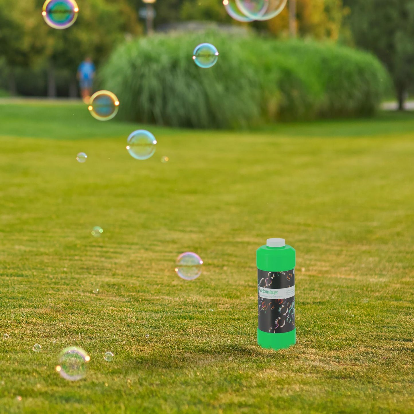 Refill bottle for soap bubbles 1 l Set of 2