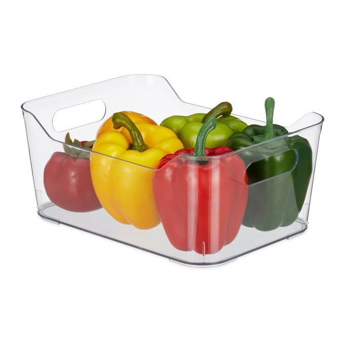 Refrigerator storage with handle