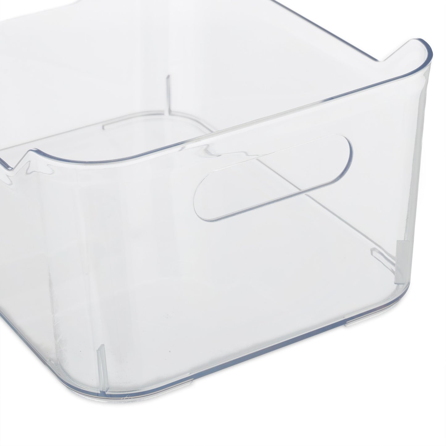 Refrigerator storage with handle
